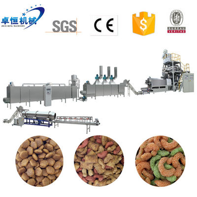 220V 380V 415V 440V Экструдер для пищи для домашних животных Сухое кошачье производство пищи с дельта-инвертором